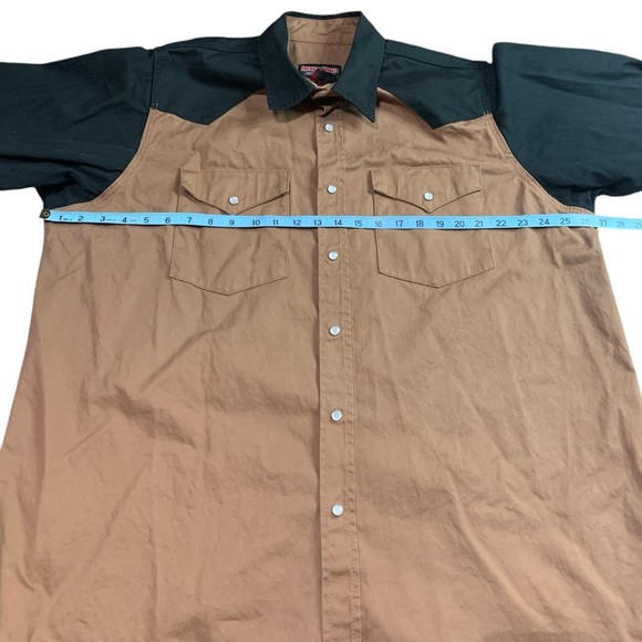 Heavy twill American Worker two tone Pearl snap shirt - Picture 5 of 5